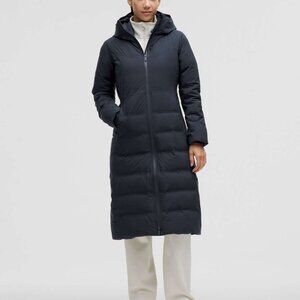 NWT Lululemon *StretchSeal Sleet Street Long Jacket, Sz 4, TRUE NAVY